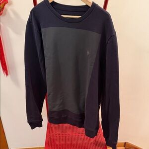 All saint Outfitters Men's Navy and Charcoal Crewneck Sweater